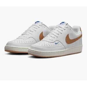 Nike Court Vision Low 
White / Flax Game Royal Sail 
NIB (no Lid) 
Wms Sz 8.5